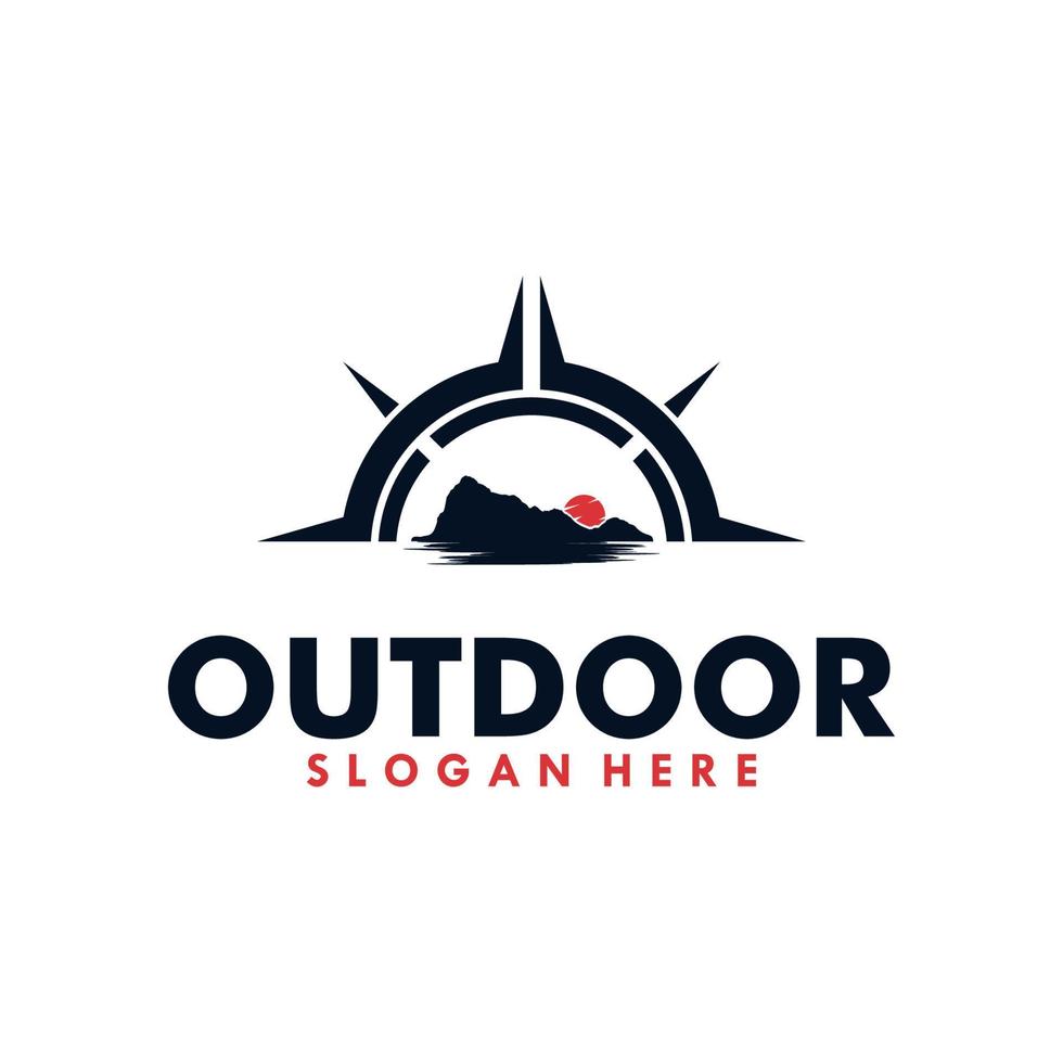Vektor-Berg- und Outdoor-Abenteuer-Logo vektor