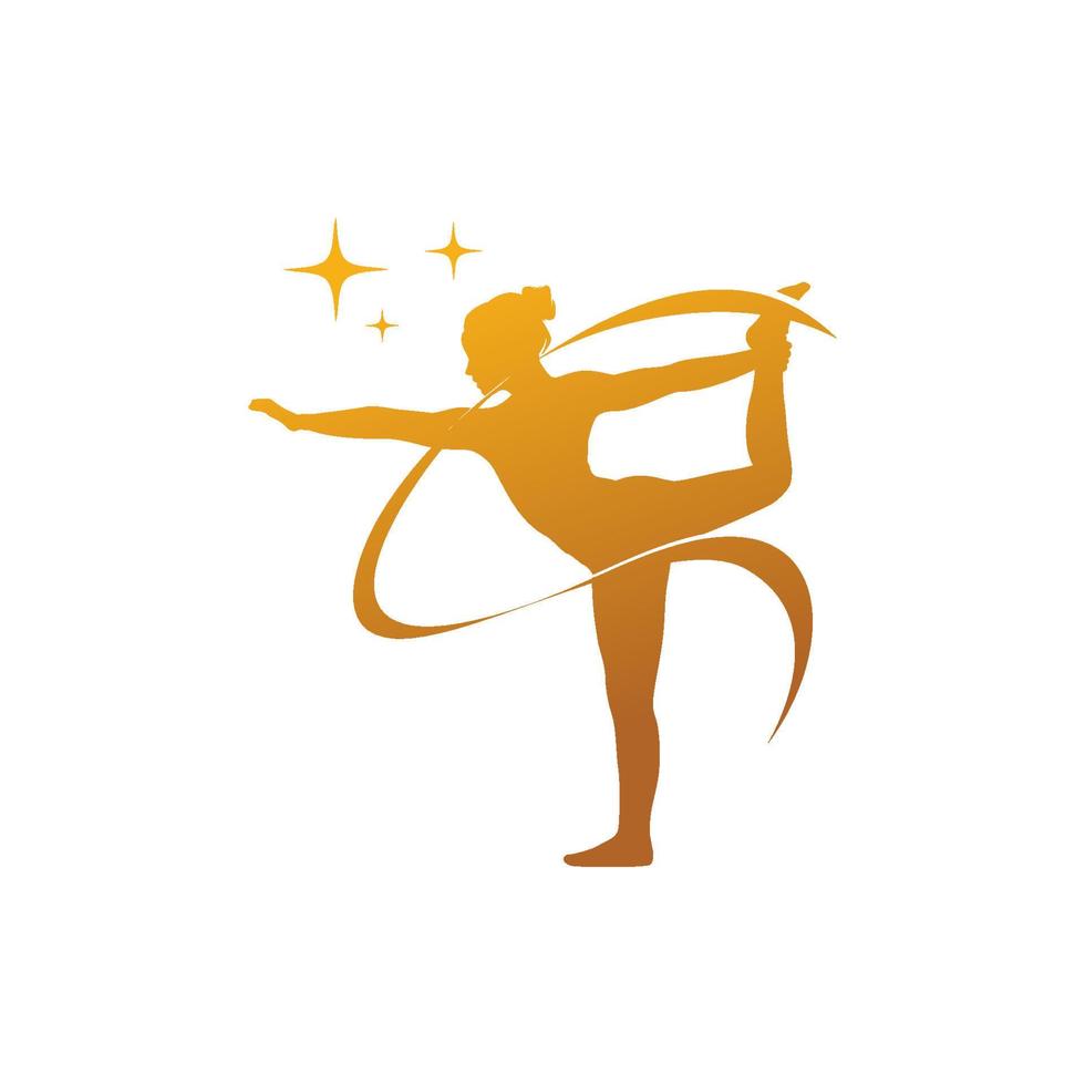 yoga illustration logotyp mall design vektor