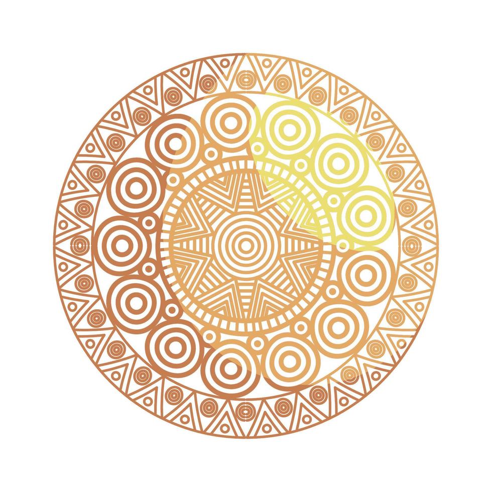goldene Mandala-Dekoration vektor