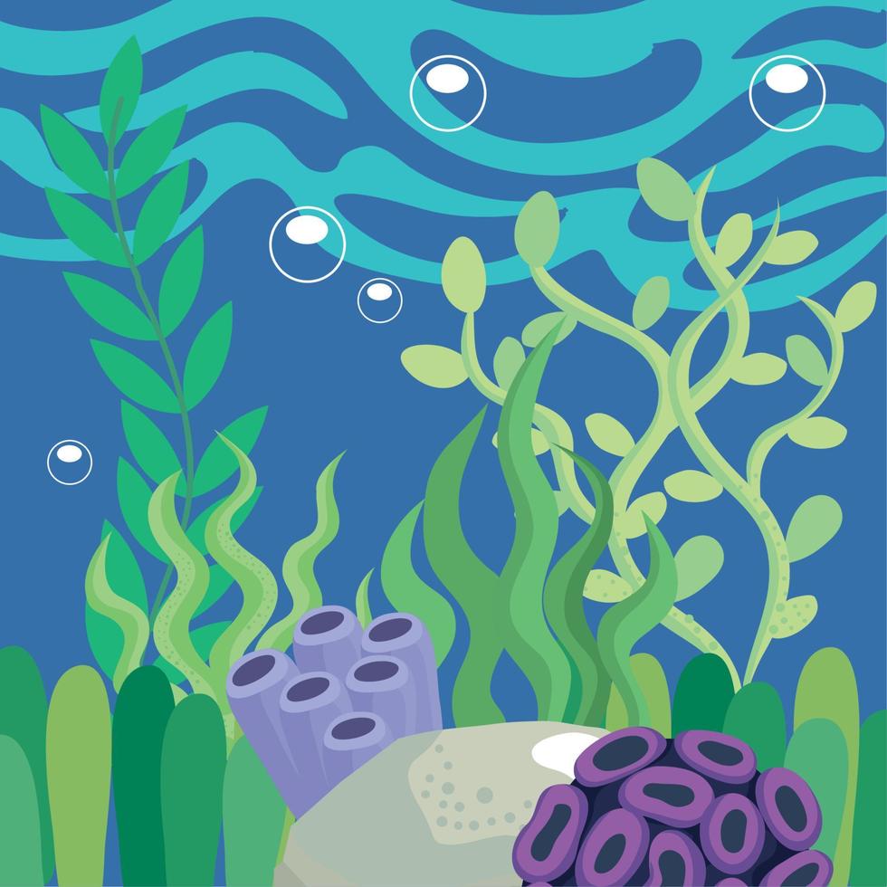 Unterwasserkorallenriff vektor