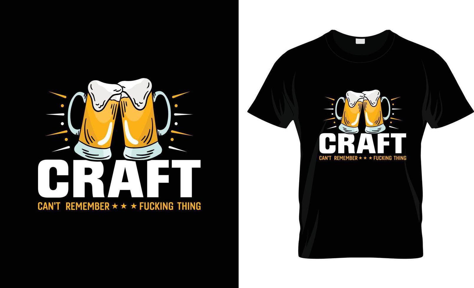 Craft-Bier-T-Shirt-Design, Craft-Bier-T-Shirt-Slogan und Bekleidungsdesign, Craft-Bier-Typografie, Craft-Bier-Vektor, Craft-Bier-Illustration vektor