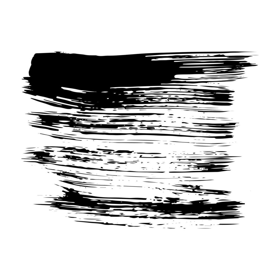 handgezeichneter Grunge-Pinselstrich. schmutzige schwarze Textur für Farbe, Hintergrund, Banner, Design. vektorillustration der kreativen kunst. vektor