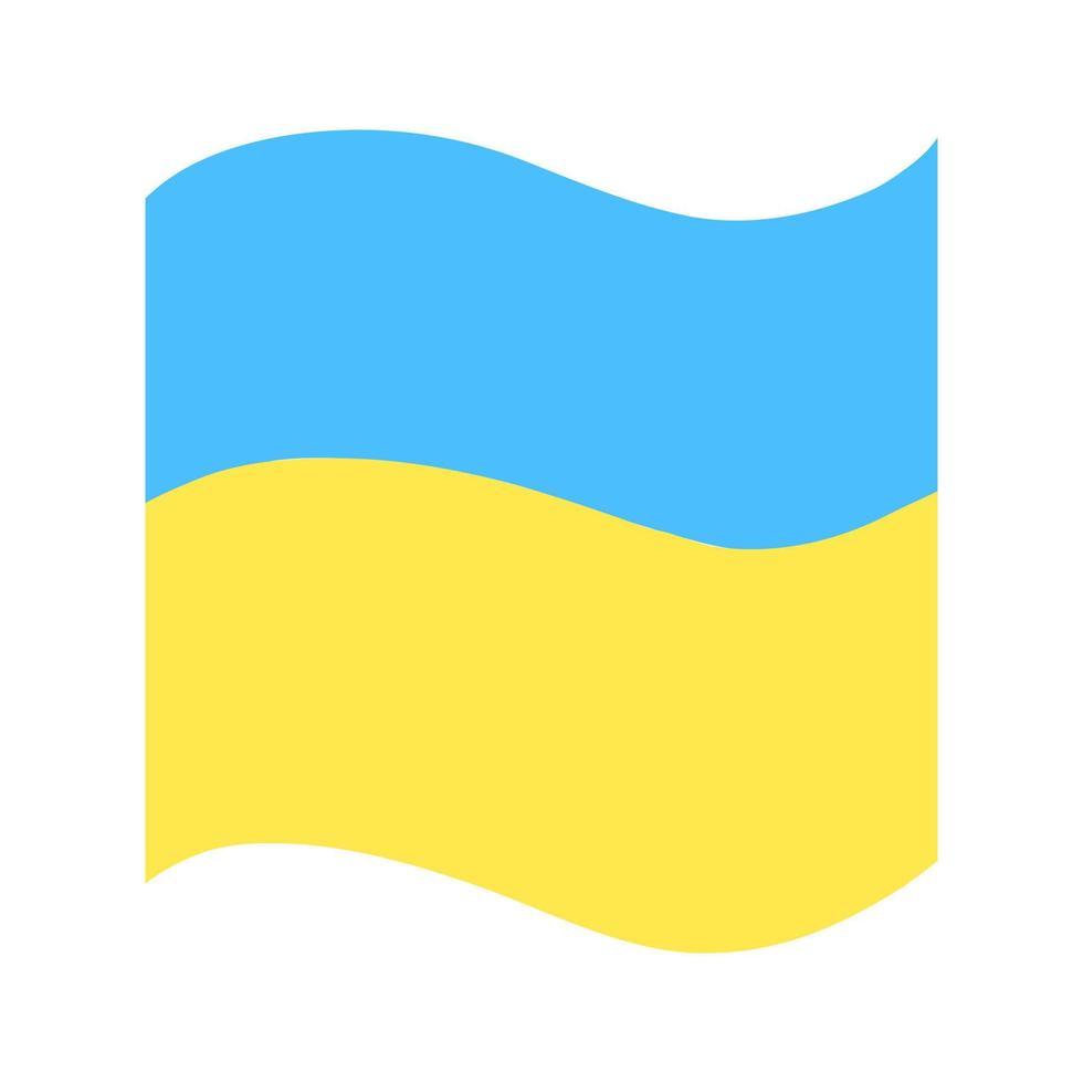 vektor illustration av flagga av ukraina i platt stil. nationell symbol av ukrainska nation. blå och gul Ränder.