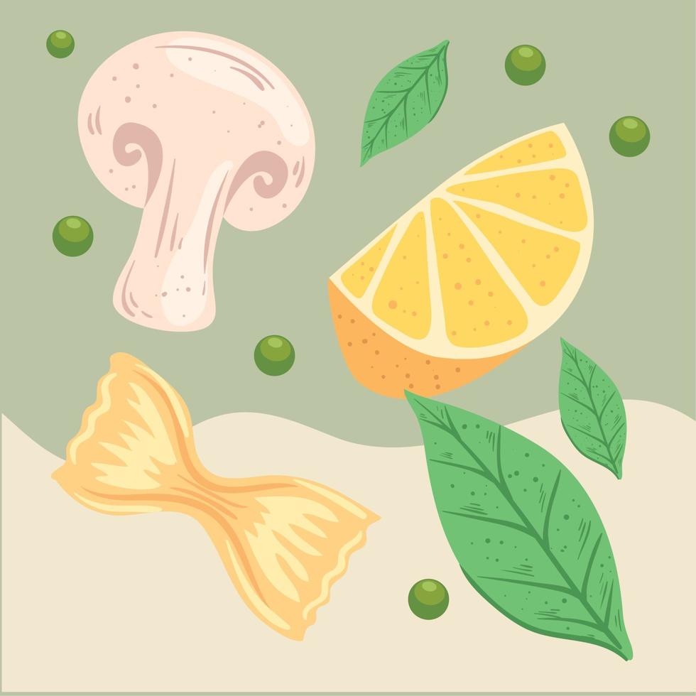 svamp och citron- vektor
