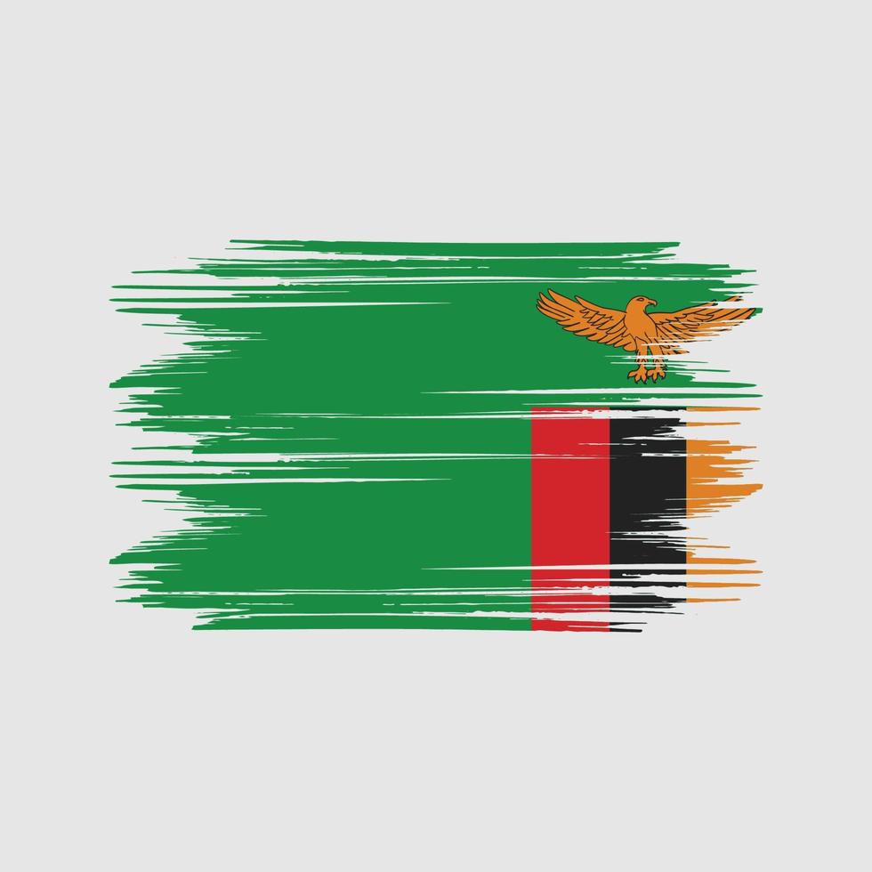 zambia flagga design fri vektor