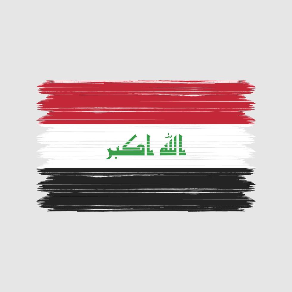 irak flagga penseldrag. National flagga vektor