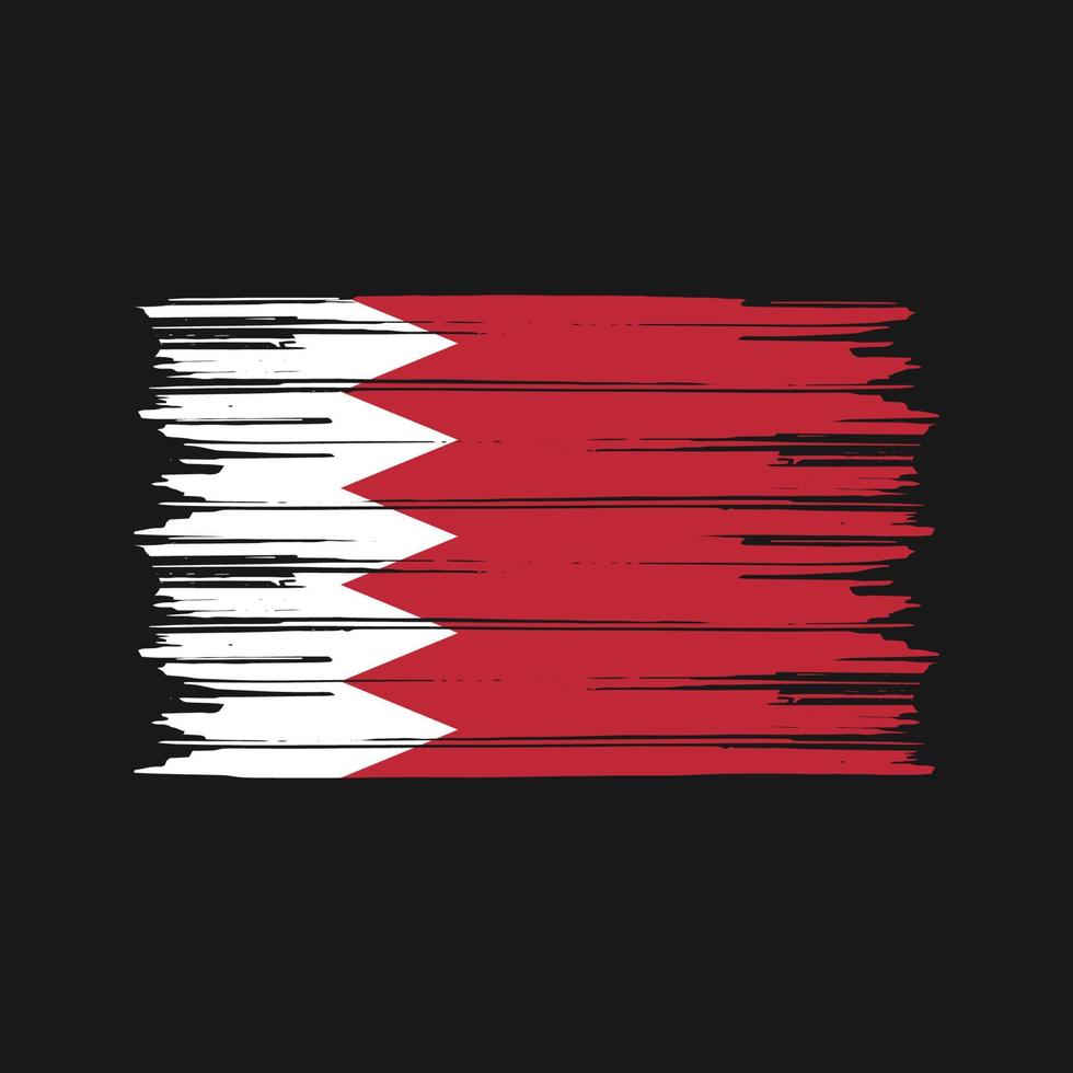 Bürste der Bahrain-Flagge. Nationalflagge vektor