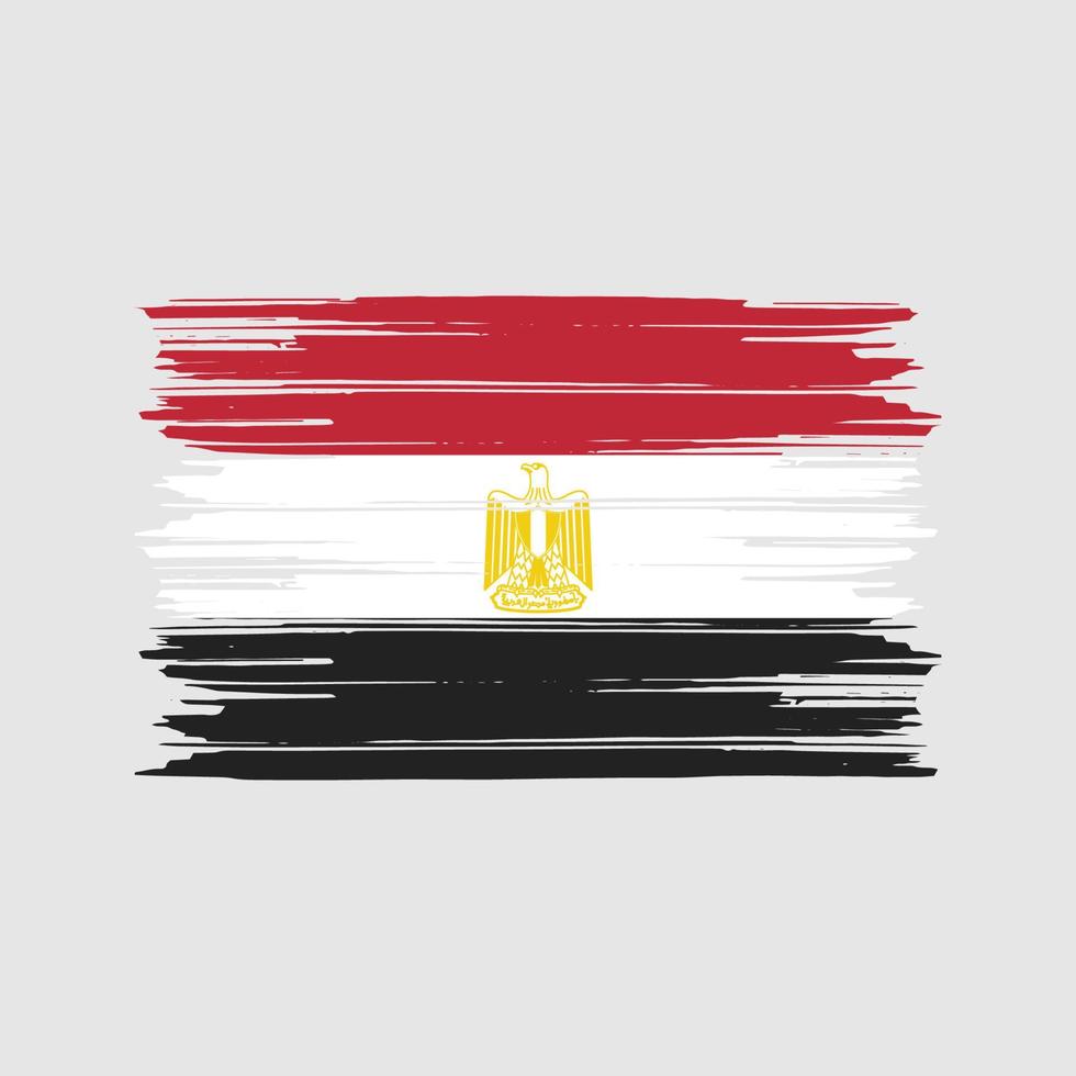 egyptens flagga borste. National flagga vektor