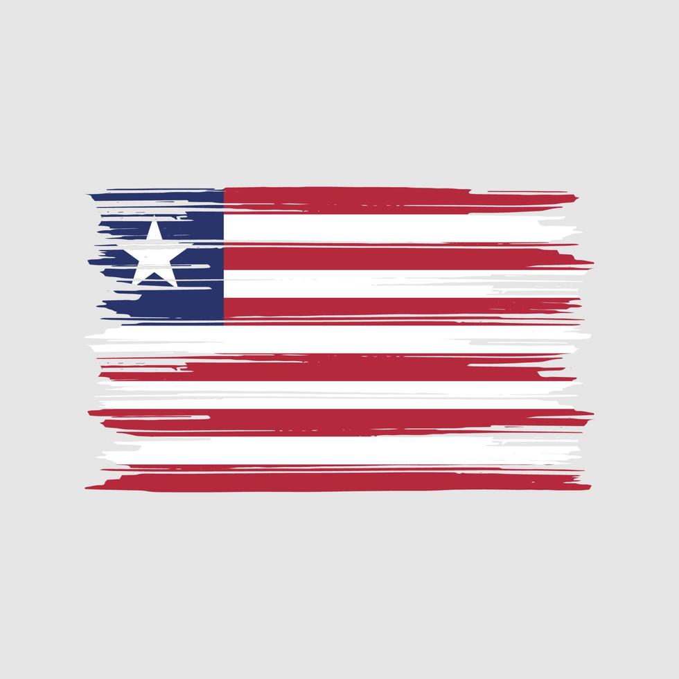 liberia flaggborste. National flagga vektor