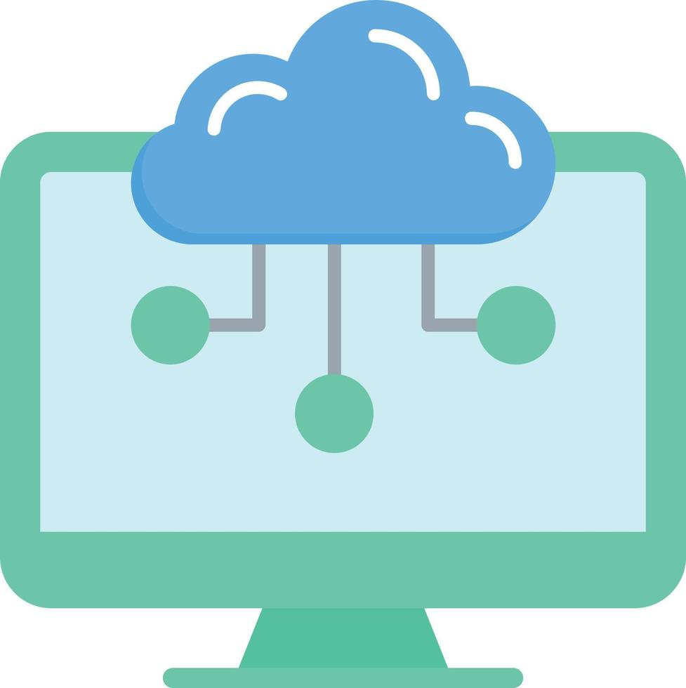 Computing-Cloud-Flat-Symbol vektor