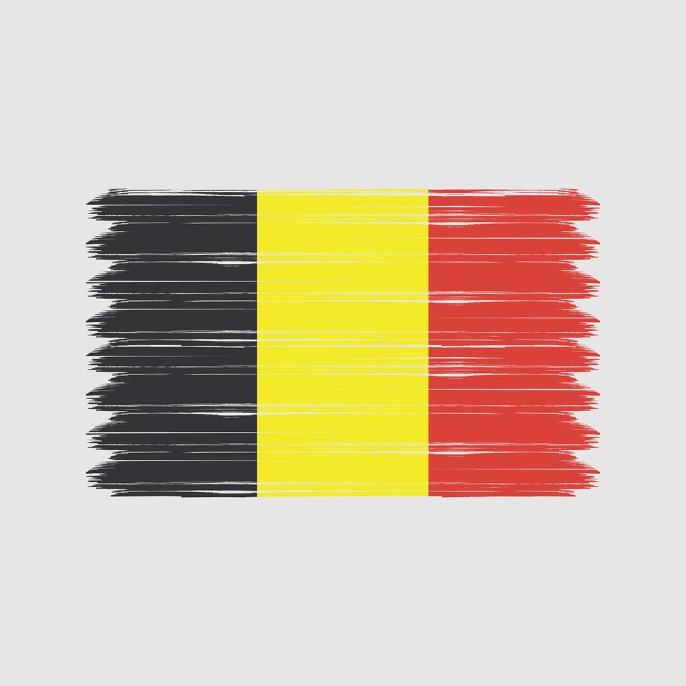 belgische flagge pinselstriche. Nationalflagge vektor