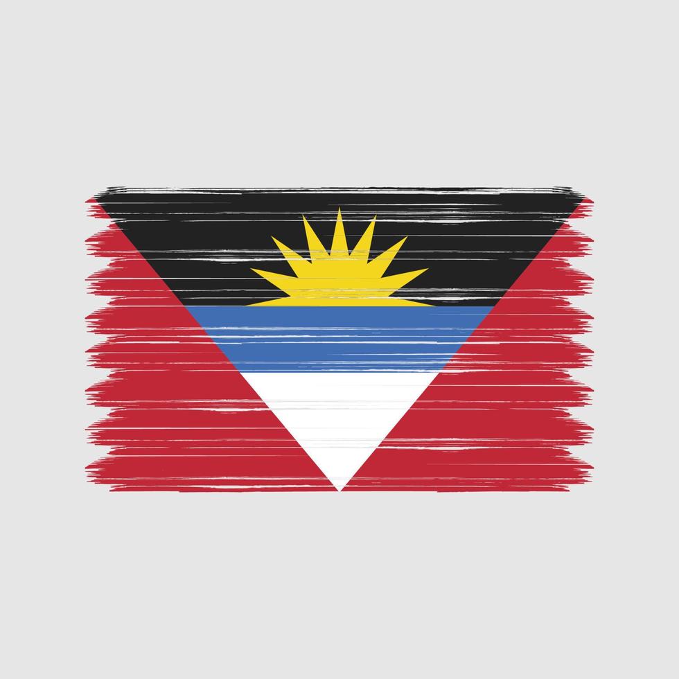 antigua und barbuda flagge pinselstriche. Nationalflagge vektor