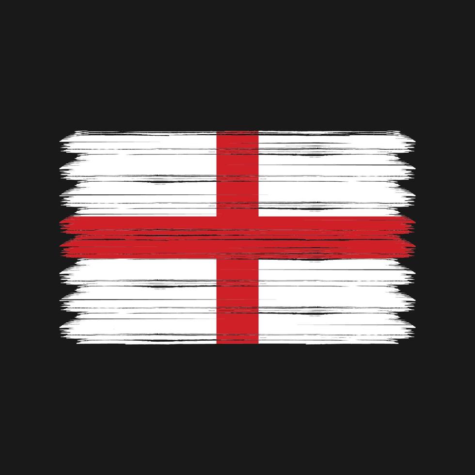 England Flagge Pinselstriche. Nationalflagge vektor