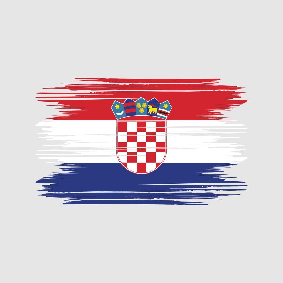kroatien flaggendesign kostenloser vektor