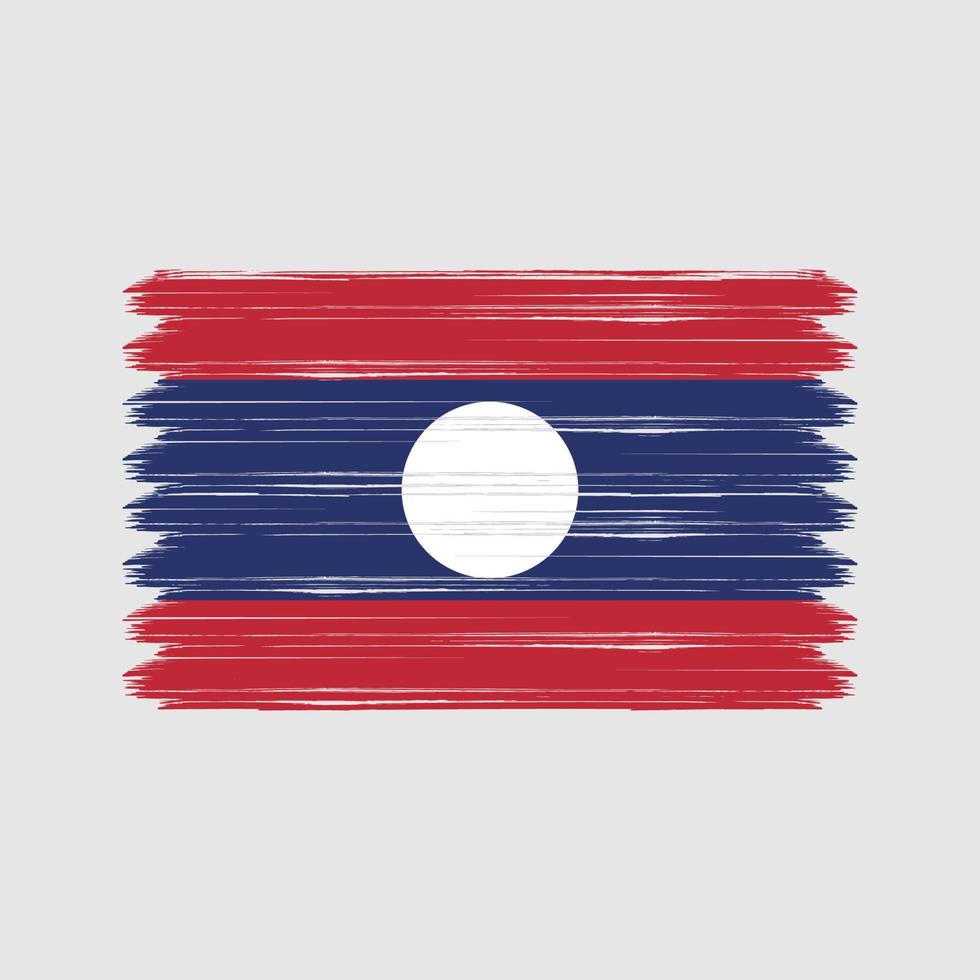 laos flagga penseldrag. National flagga vektor