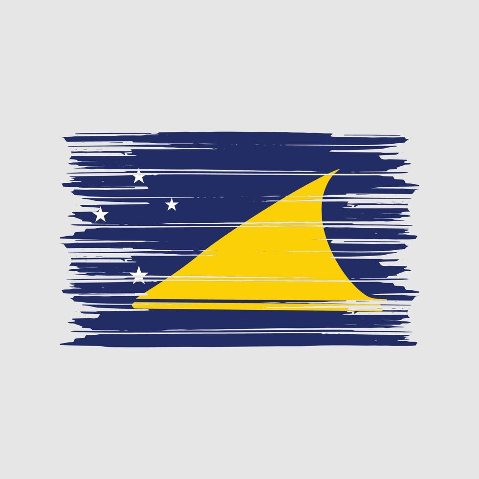 tokelau flagga borste. National flagga vektor