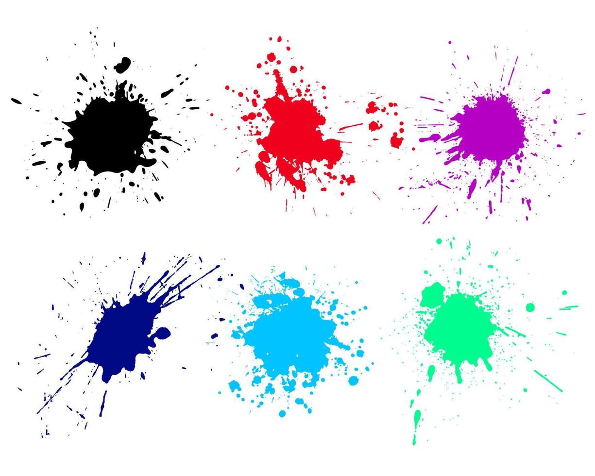 farbige Tintenspritzer. Grunge-Spritzer. abstrakter Hintergrund. Grunge-Text-Banner vektor