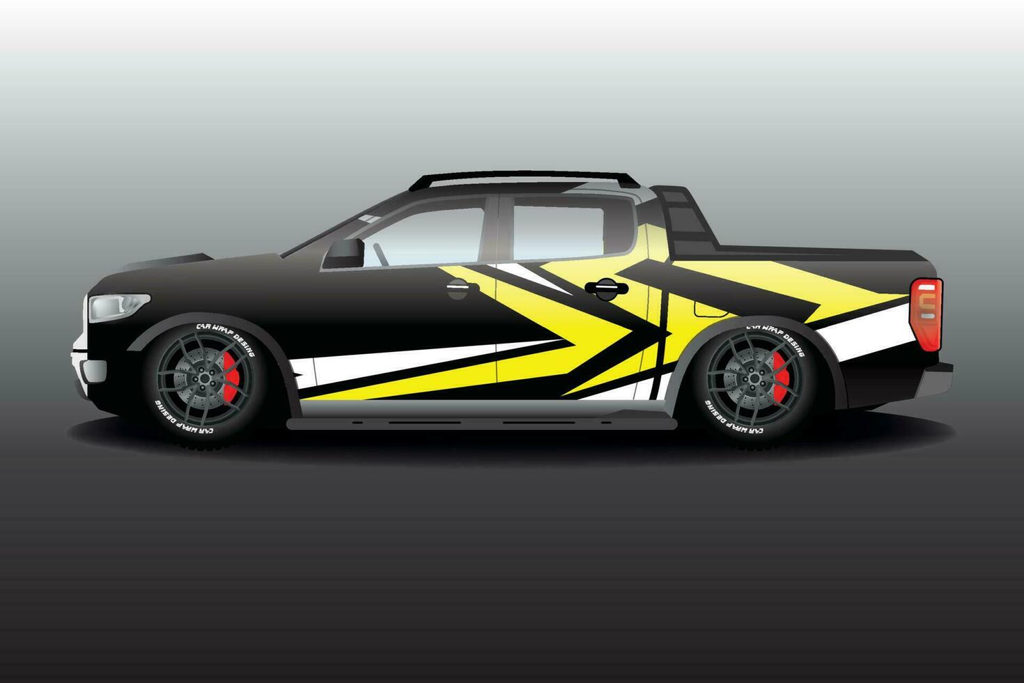 SUV-Wrap-Design. wickelt Aufkleber und Aufkleberdesigns für alle Autos ein vektor