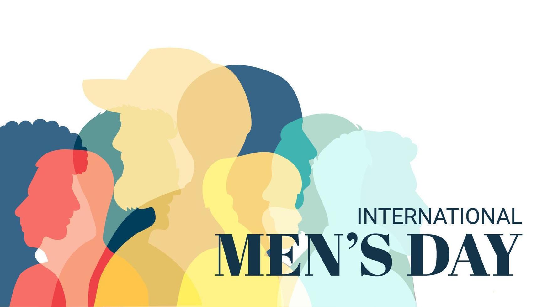 Banner-Designkonzept für den internationalen Männertag 1 vektor