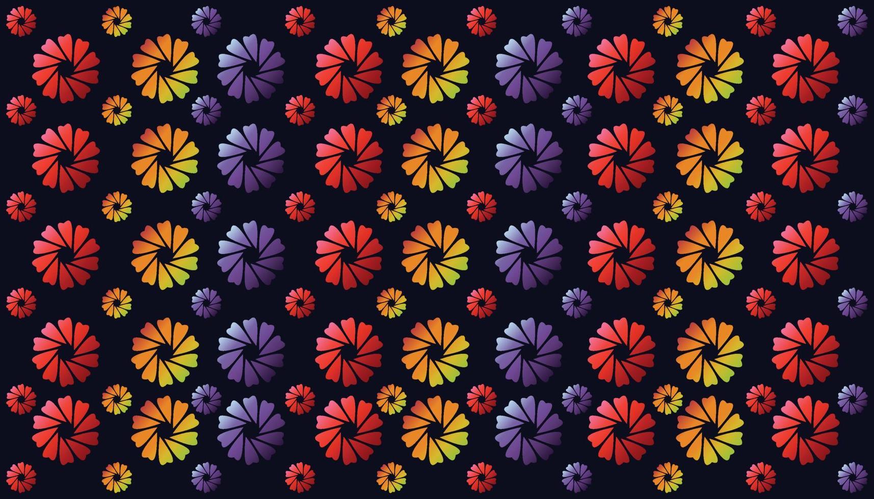 gemalte Blumen nahtloser Vektorhintergrund, sich wiederholende Muster, sich wiederholende Blumenmuster vektor