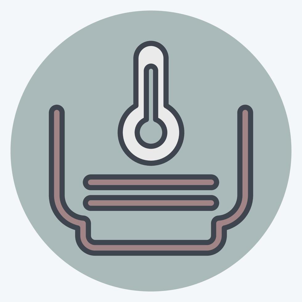 Symbol Temperatur. im Zusammenhang mit dem Wäschesymbol. Farbe Mate-Stil. einfaches Design editierbar. einfache Illustration, gut für Drucke vektor