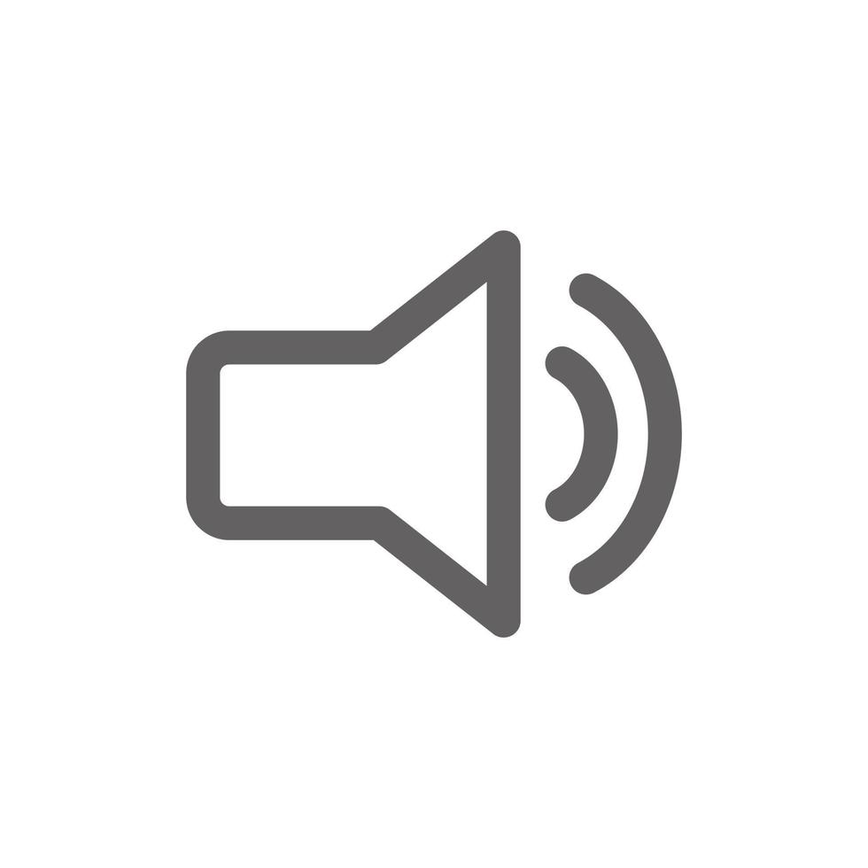 Symbol für die Lautsprecherlautstärke. perfekt für Webdesign oder Benutzeroberflächenanwendungen. Vektorzeichen und -symbol vektor