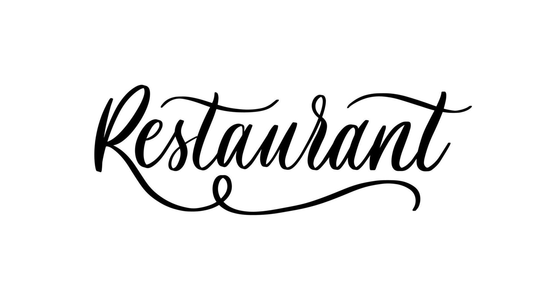 restaurang logotyp. ikon eller symbol för design meny matställe, matsal eller Kafé. text vektor illustration.