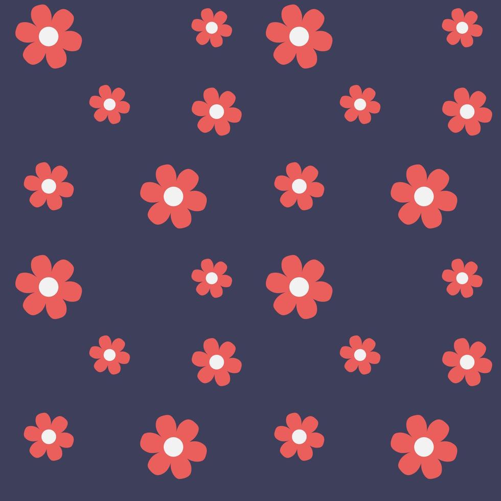 floraler nahtloser Vektorillustrations-Musterhintergrund. Design für den Einsatz auf Textildruck-Geschenkpapier und anderen Stoffen. vektor