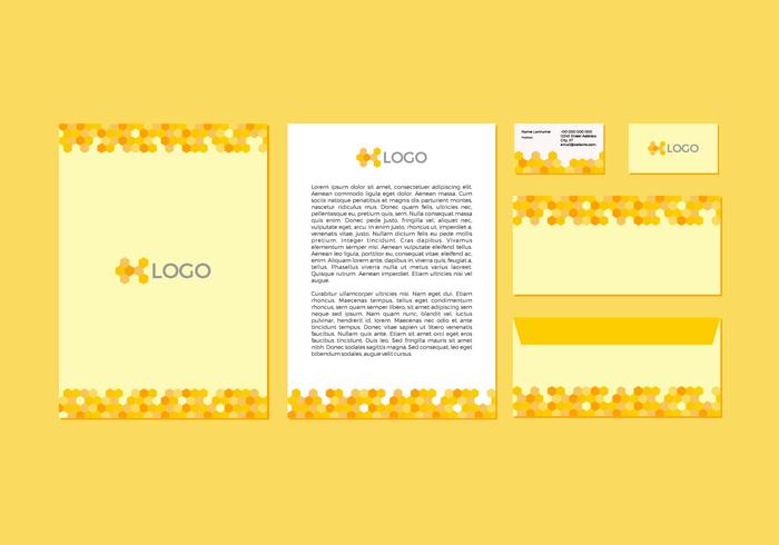 Free Yellow Vector Briefkopf Design