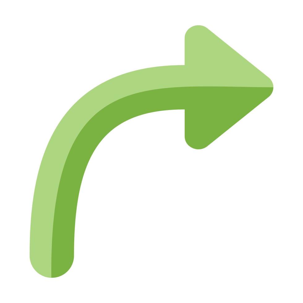 Symbol mit grünem Pfeil nach rechts vektor