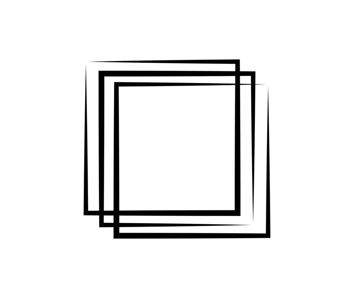 quadratischer Rahmen. geometrisches abstraktes quadratisches Element. Vektor-Illustration vektor
