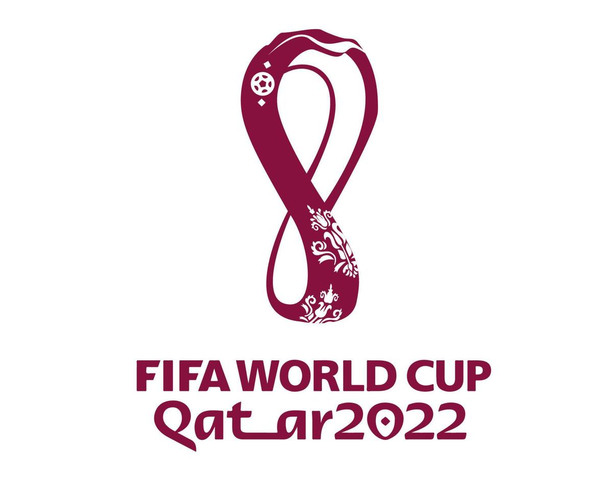 fifa värld kopp qatar 2022 symbol officiell logotyp världsliga mästare vektor abstrakt illustration design