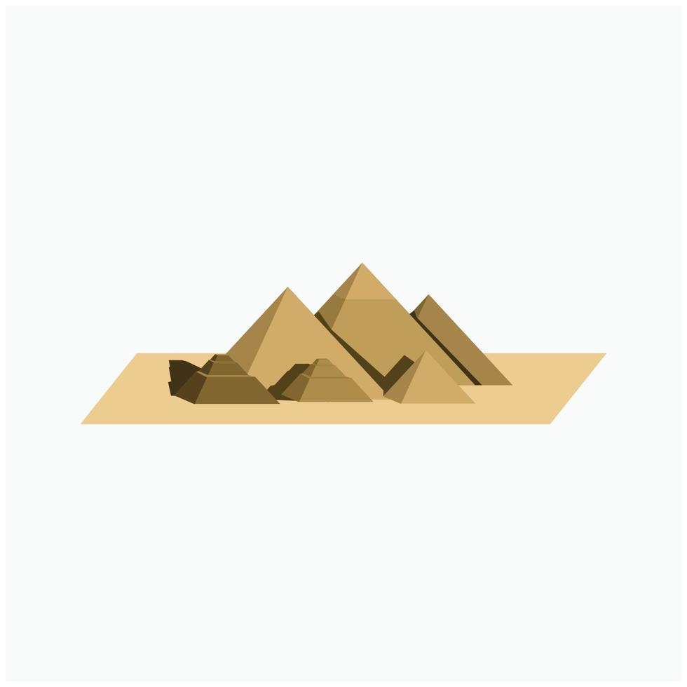isometrische ägyptische Pyramide - sieben Weltwunder - einfache Pyramidenikone vektor