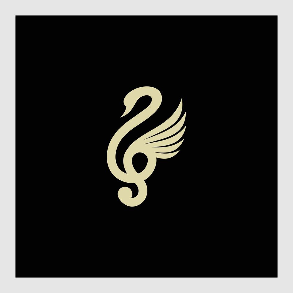 musik karaktär sjöhäst logotyp design vektor