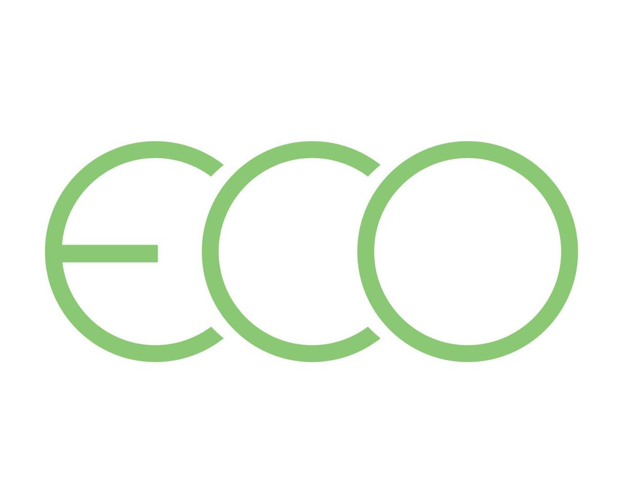 logo eco einfach grün, ökologie - vektorillustrator vektor