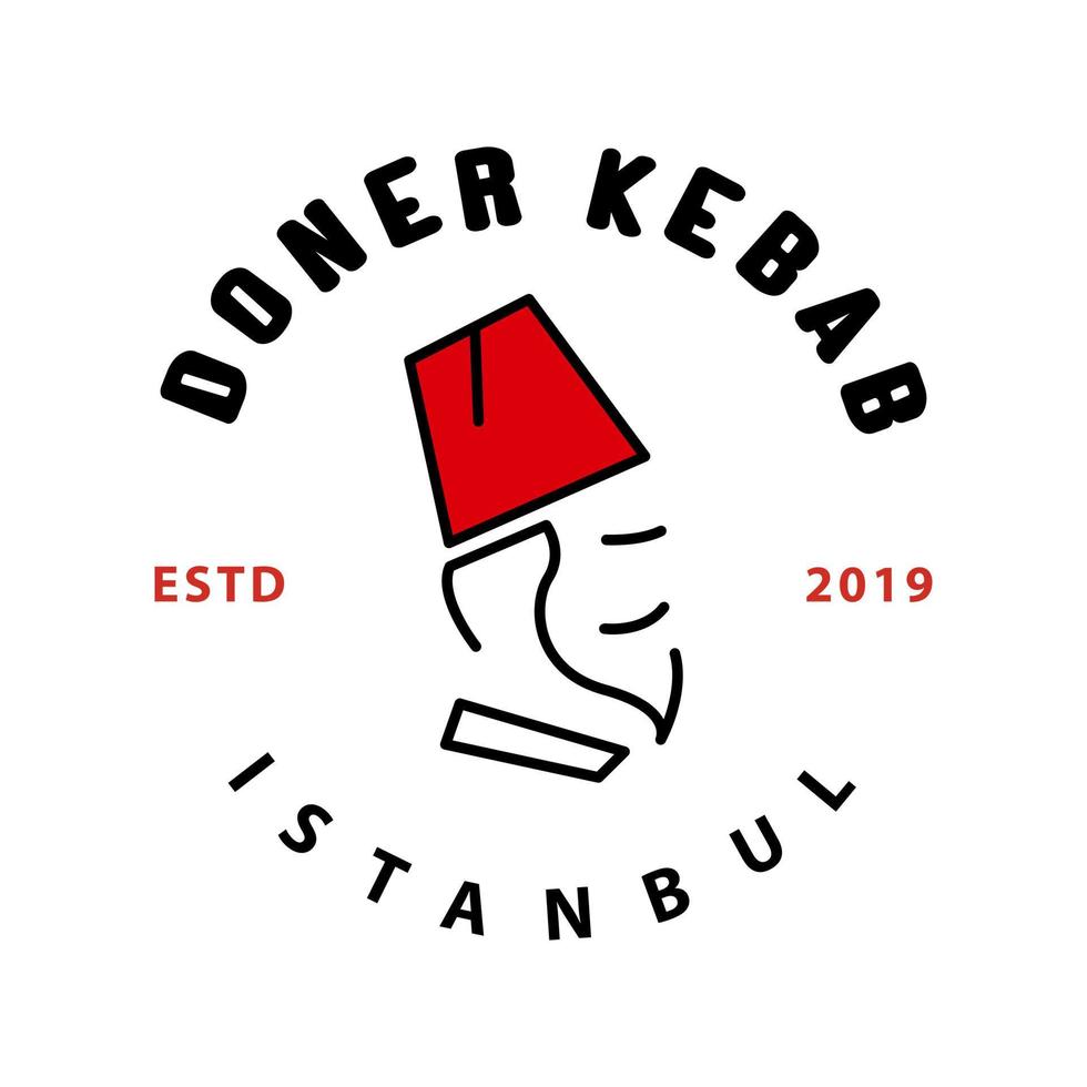 Döner-Vektor-Logo-Design. vektor