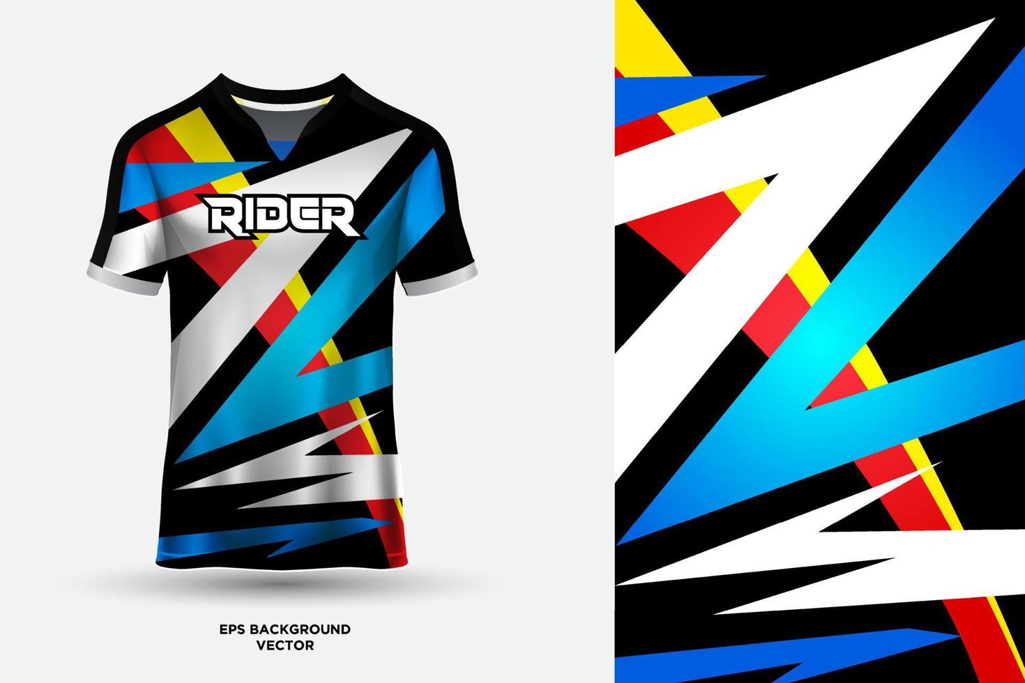 modernes T-Shirt-Trikot-Design, geeignet für Sport, Rennen, Fußball, Gaming und E-Sport-Vektor vektor