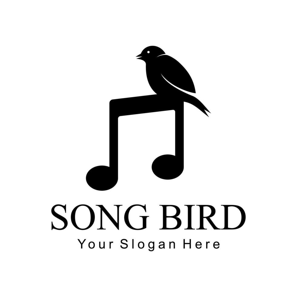 låt fågel vektor logotyp
