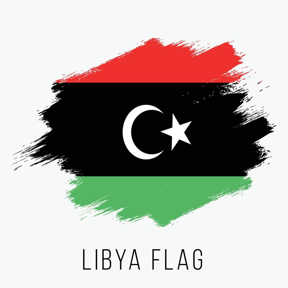 Grunge-Libyen-Vektorflagge vektor