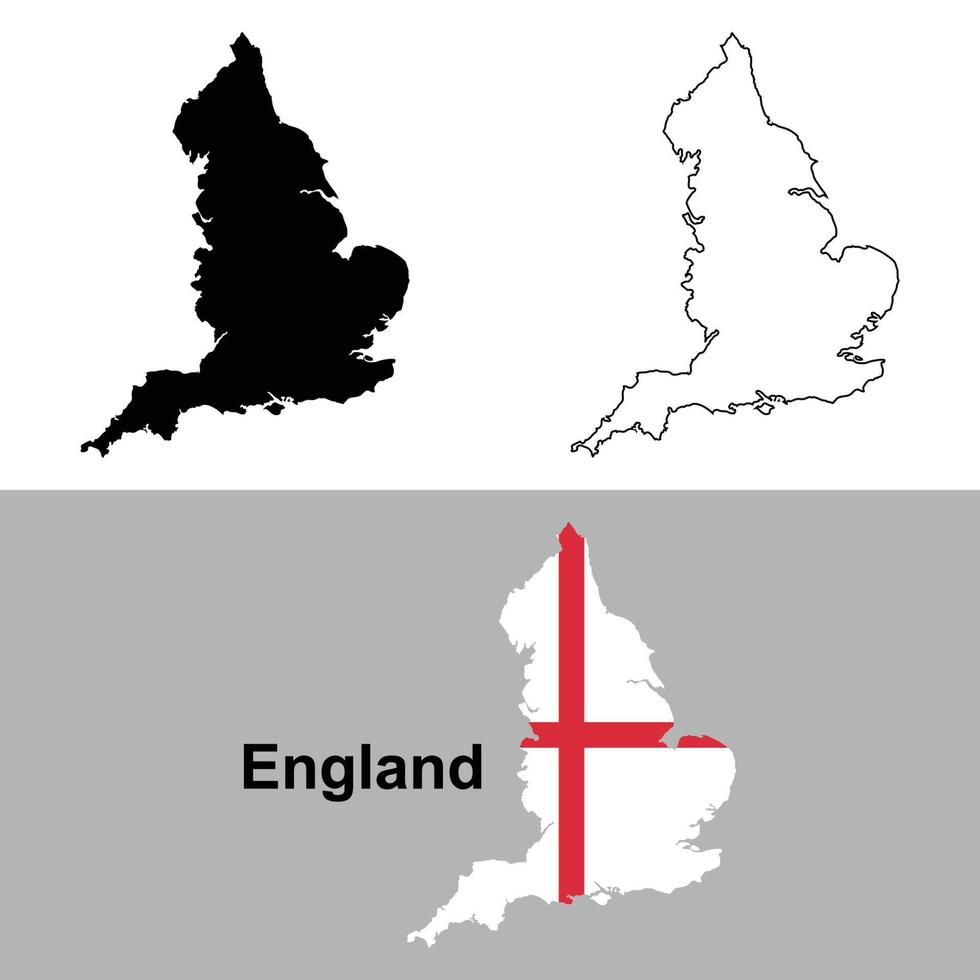 hög detalj av England Karta, England vektor illustration Karta.