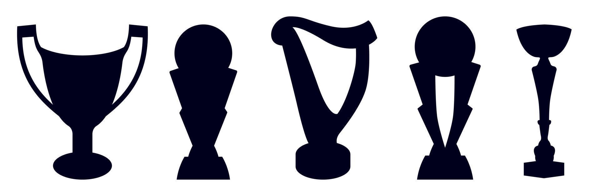 Trophäen-Cup-Icon-Sammlung Vektor