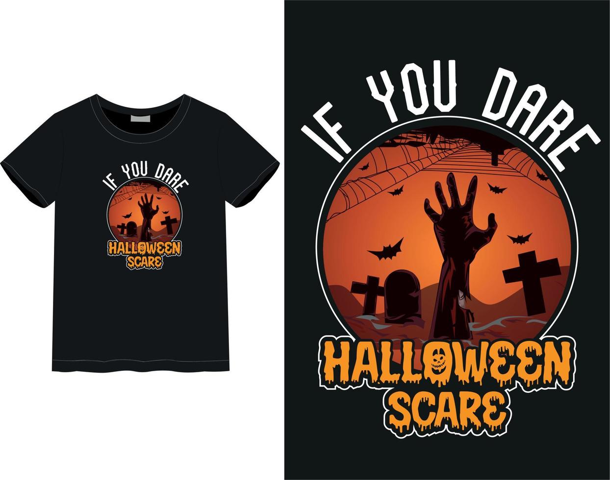 halloween dag t-shirt vektor