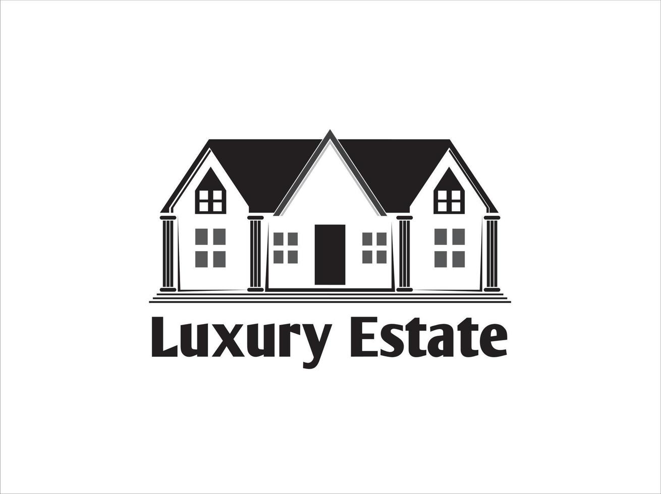 Logo des Luxusimmobilienhauses vektor