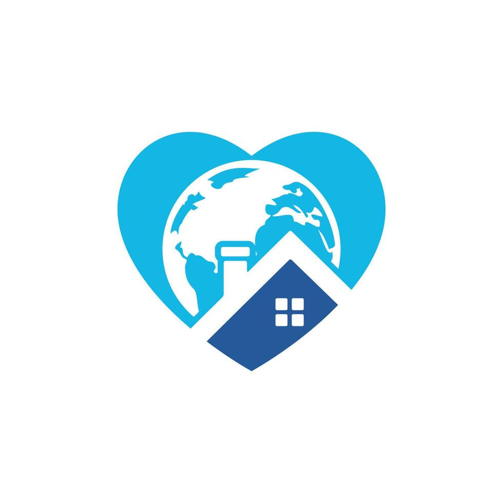 Designvorlage für globales Home-Vektor-Logo. Welthaus-Vektor-Logo-Design-Konzept. vektor