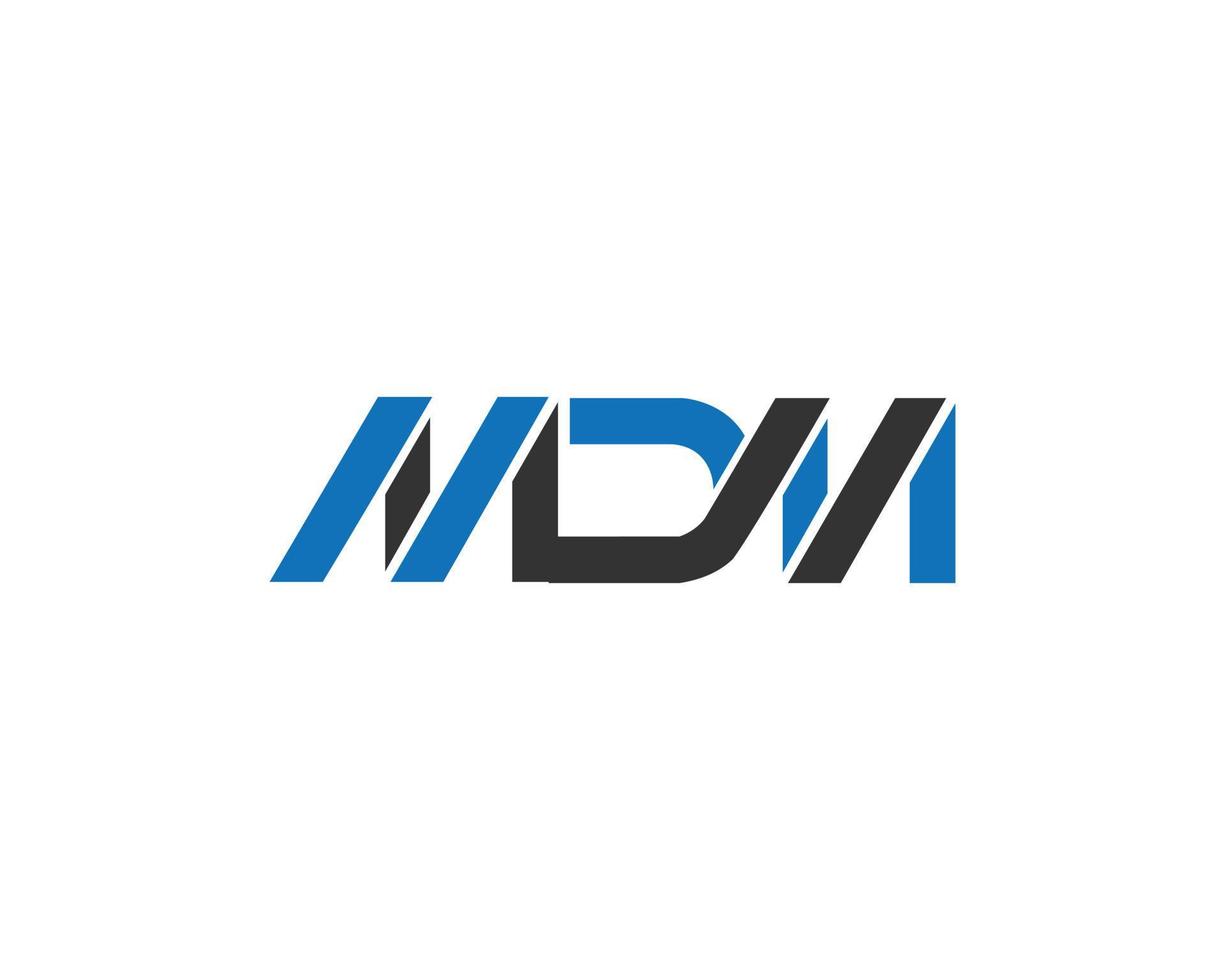 mdm alphabet buchstaben initialen monogramm logo design vektorvorlage. vektor
