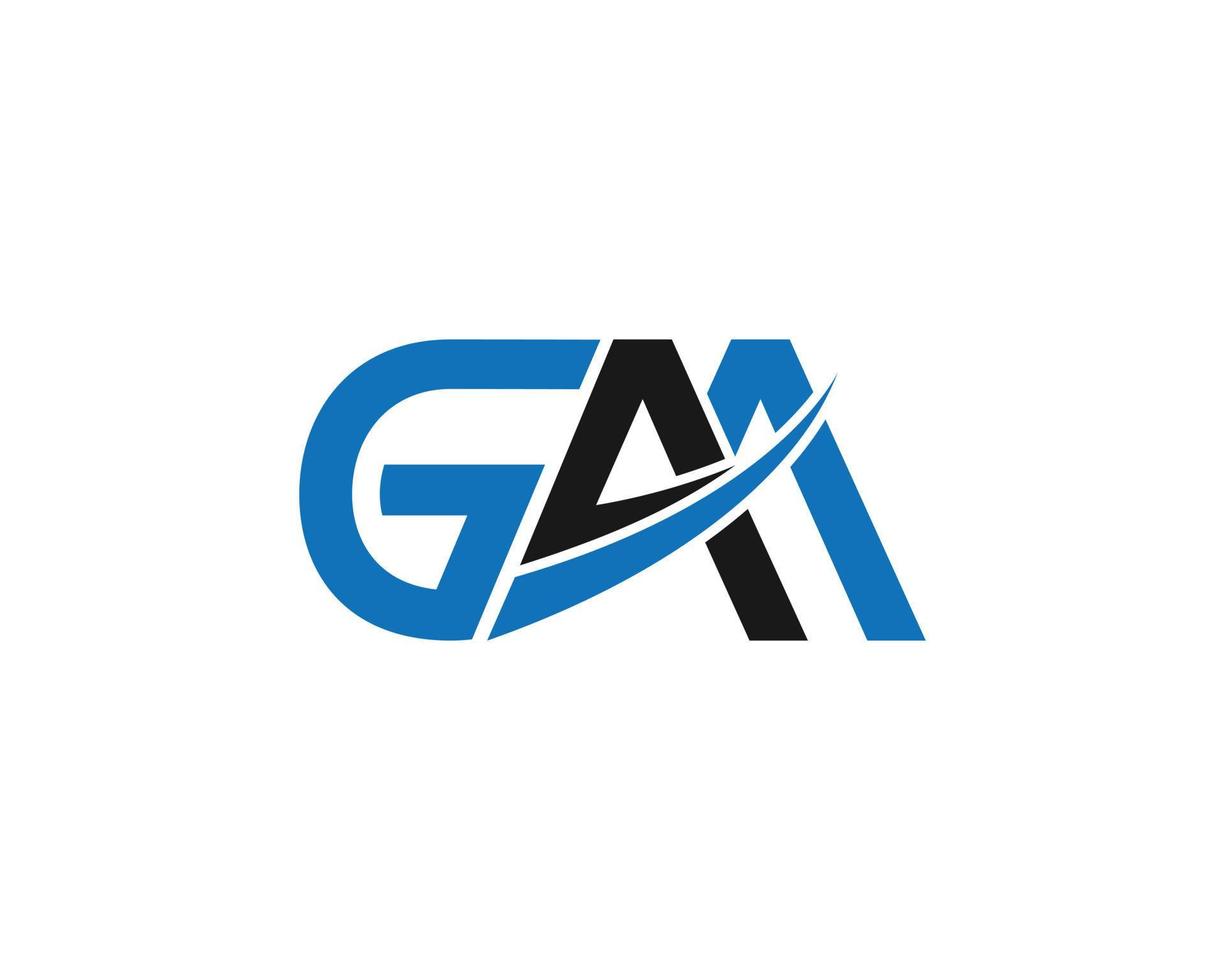 kreative vektorbuchstabe gaa einzigartige logo-design-konzeptillustration. vektor