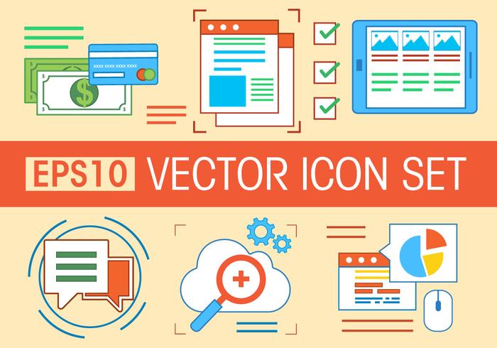 Free vector icons gesetzt