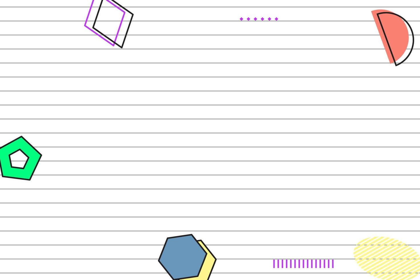 platt randig rader svart rutnät geometrisk memphis bakgrund vektor