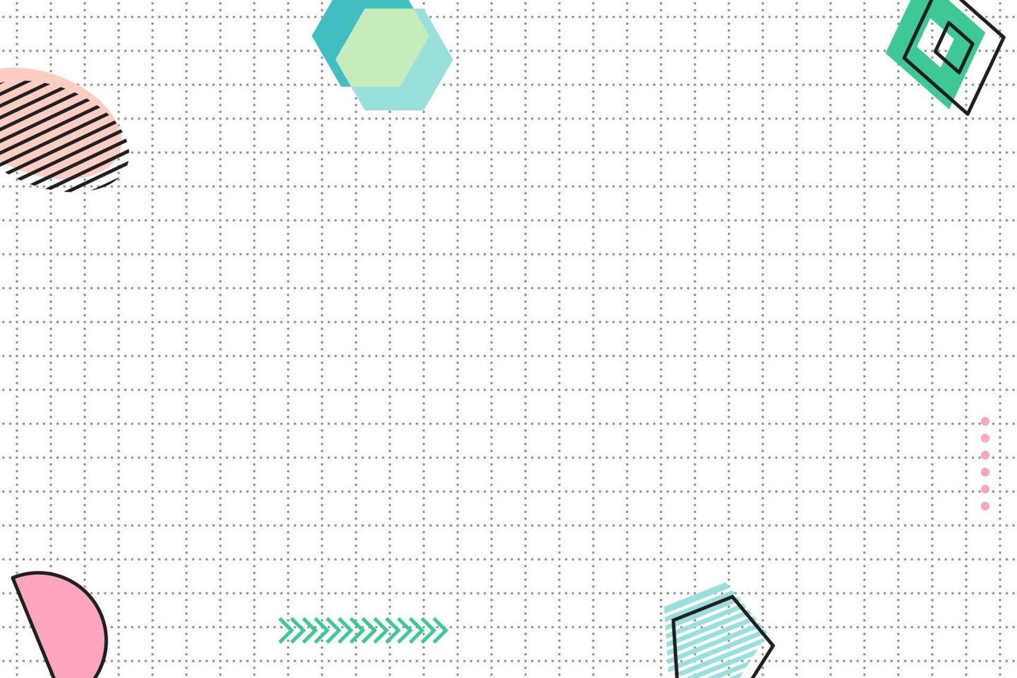 platt dahed prickad svart rutnät geometrisk memphis bakgrund vektor