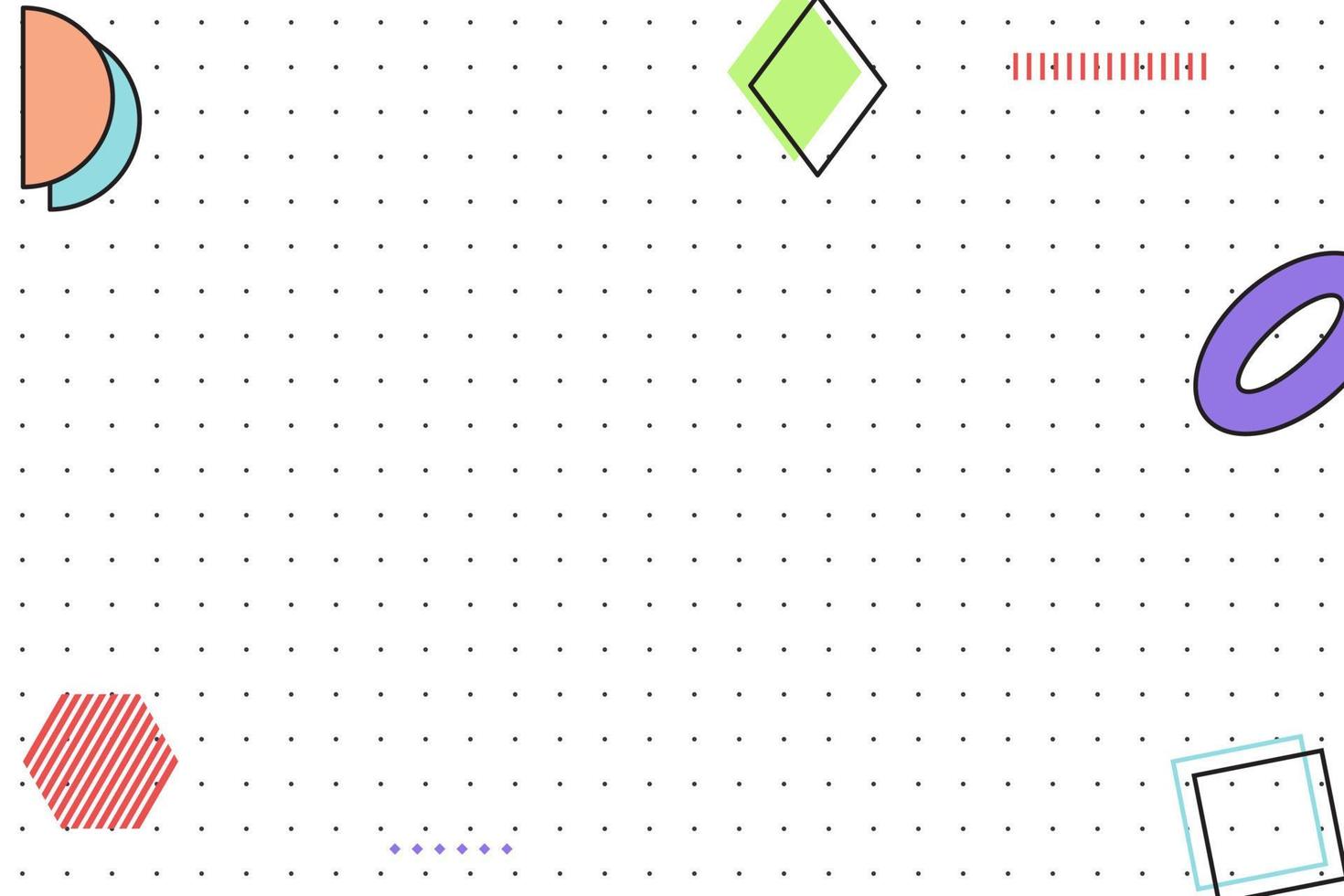 platt prickad rutnät geometrisk memphis bakgrund vektor